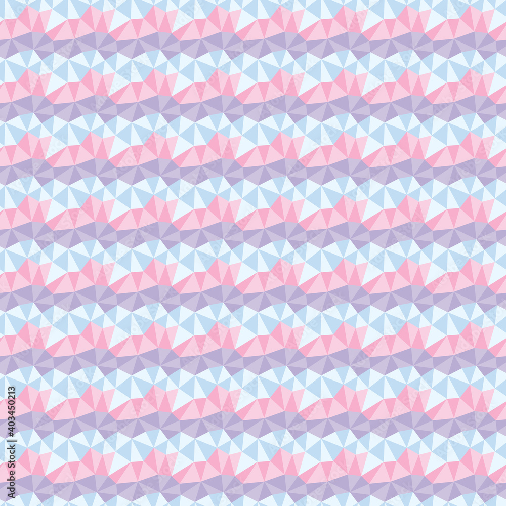 Aufkleber Geometric low poly graphic repeat pattern made out of triangular facets. Vector pattern.