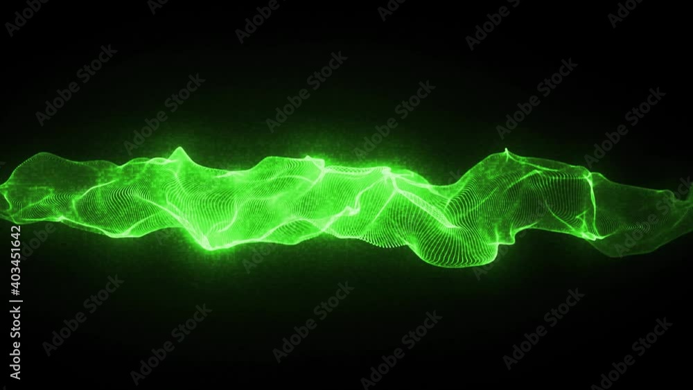 Poster abstract beautiful patterns waving background loop/ 4k animation of an abstract fractal light elegan