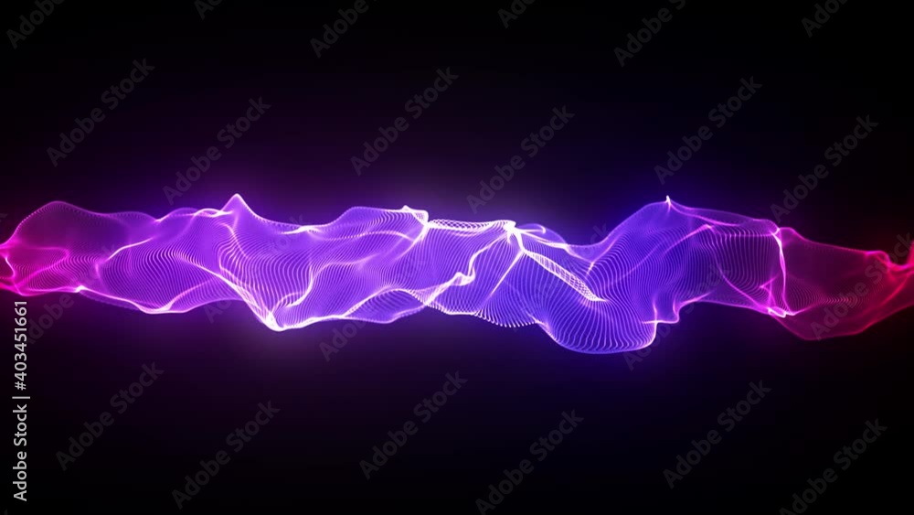 Poster abstract beautiful patterns waving background loop/ 4k animation of an abstract fractal light elegan