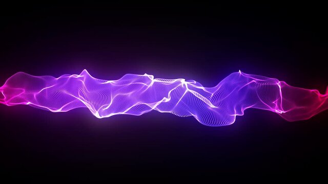 Abstract Beautiful Patterns Waving Background Loop/ 4k animation of an abstract fractal light elegant background with particles and turbulence lines waving smoothly and seamless looping