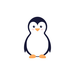 Cartoon penguin character. Cute animal vector illustration isolated on white