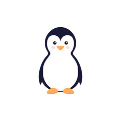 Cartoon penguin character. Cute animal vector illustration isolated on white