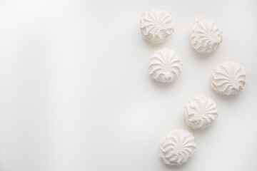 white marshmallow on white background
