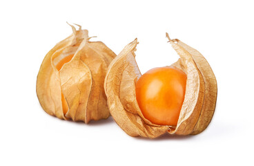 gooseberry or physalis berry isolated on white background with clipping path          