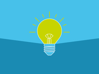 The light bulb is full of ideas And creative thinking, analytical thinking for processing. Blue Light bulb icon vector. ideas symbol illustration.