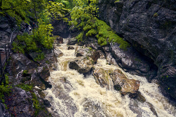 The magical wild nature of Bavaria in the Starzlachklamm.