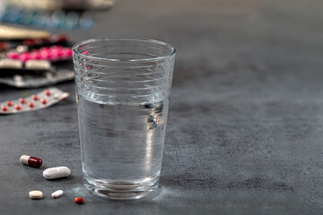 Over-medication concept -explosive cocktail