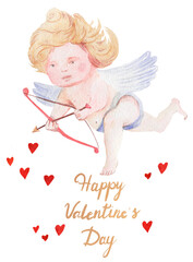 cute cupid with arrow
