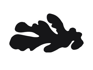 Vector hand drawn ginger root silhouette isolated on white background