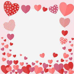 valentine background with hearts