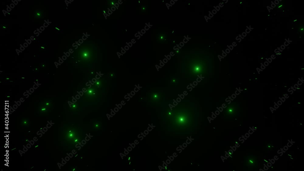 Poster abstract motion background shining colorful particles. shimmering glittering particles. 4k video ani