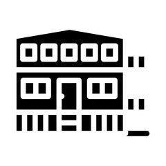 Obraz na płótnie Canvas mobile house on stilts glyph icon vector illustration
