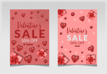 Sale valentine poster , illustration greeting gift poster happy holiday , special offer sale valentine celebration concept valentine anniversary celebrative meery february
