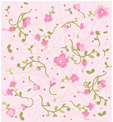 Pink flower background blossom nature scrapbooking