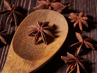 christmas mulled wine, a set of spices and fruits for mulled wine