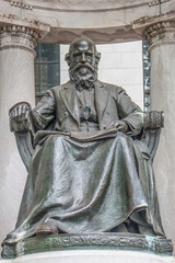 bronze statue of William Cullen Bryant in the William Cullen Bryant Memorial Bryant Park Manhattan