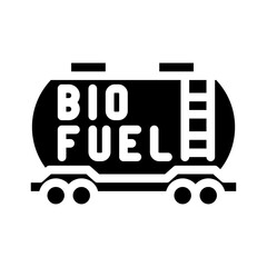 railway carriage bio fuel glyph icon vector illustration