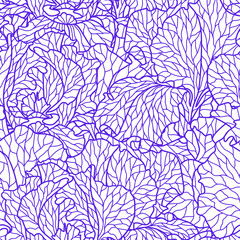 Seamless pattern with violet irises.
