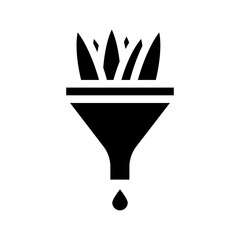 natural oil production glyph icon vector illustration