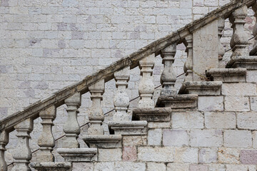 Staircase of St. Francis Basilica in Assisi in Umbria (Italy)