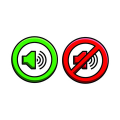 Icon on off speaker sound
