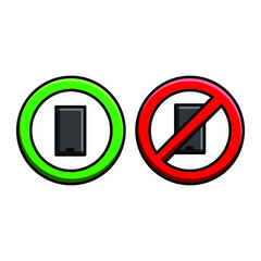 No Use Hand Phone Area or Use Hand Phone Area