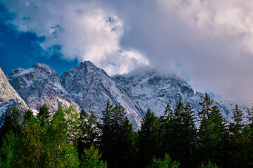sunset in the mountains