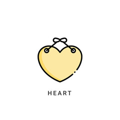 heart icon vector illustration. heart icon Lineal Color design.