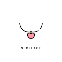 Obraz premium necklace icon vector illustration. padlock icon Lineal Color design.