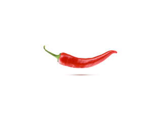 Red Chili pepper isolated on a white background.
