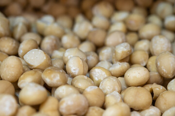 Fototapeta na wymiar Macadamia nuts for sale at the city market