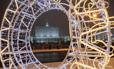 Festive New Year's in Russia Moscow winter