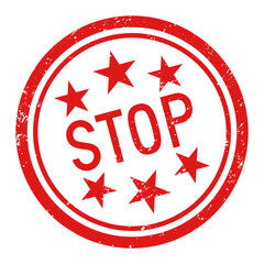 Stop - Red stamp