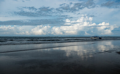 Sunset at the beach of Uvita Marino Ballena Costa Rica