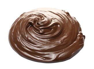 Cream chocolate spread isolated on white background