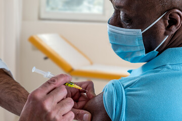 Coronavirus or other disease vaccination to male patient