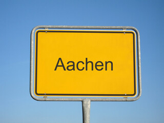 Ortsschild Aachen