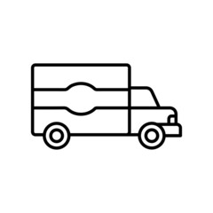 Delivery Truck vehicle line icon