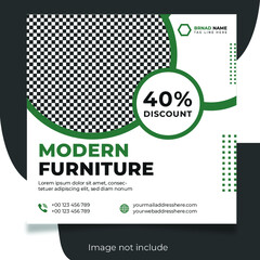 Modern furniture social media or instagram story design template