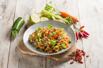 mixed quinoa salad with goji berries