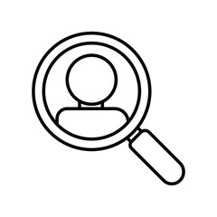 Searching Job Candidate Business line icon