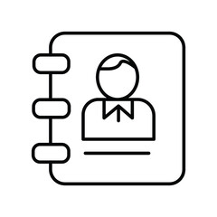 Business Phone Book line icon