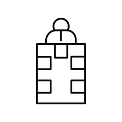 Business meeting table line icon