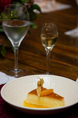 Tangerine Pudding - Caramelized Pudding Dessert with Tangerine