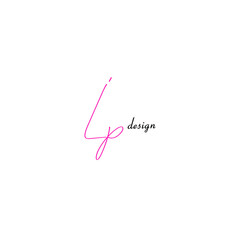 Lp handwritten logo for identity