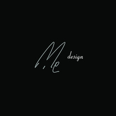 ME handwritten logo for identity