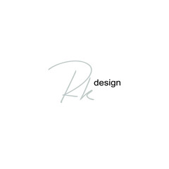 Rk handwritten logo for identity