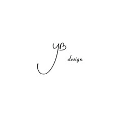 yB handwritten logo for identity