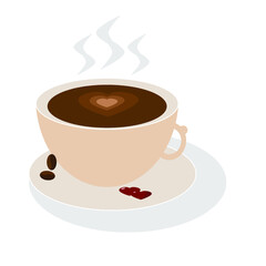 cup of coffee with heart