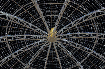 multi-colored Christmas lights at nighttime